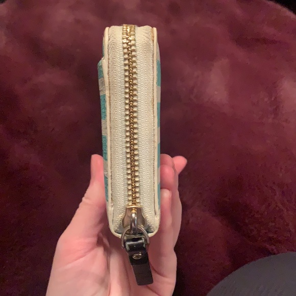 Kate Spade Blue Striped Zip Wallet - Picture 9 of 14